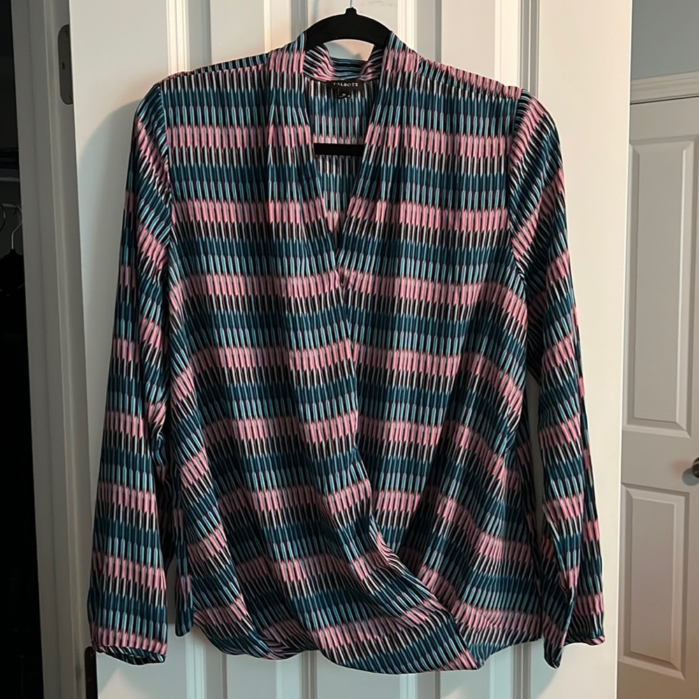 Talbots Long-sleeve Blouse - Size 12, Women